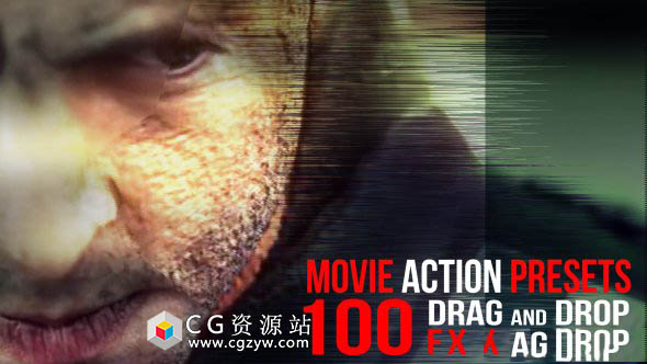 AE模板+预设-电影错误扰乱视频故障效果Movie Action Presets 免费下载