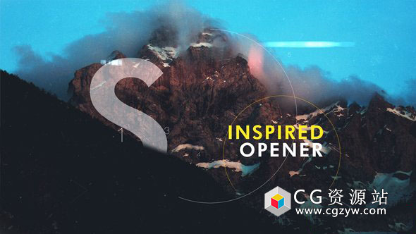 AE模板-优雅时尚数字图形标题三维视差图片展示片头 Inspired Slideshow Opener 免费下载