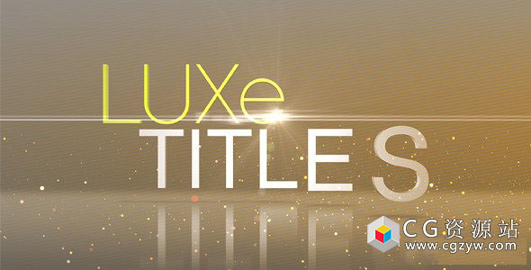 奢华金色粒子光线时尚图片片头 Luxe Titles 免费下载