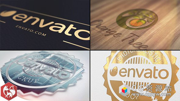 AE模板-优雅干净简单真实打印名片质感Logo展示 Realistic Logo 免费下载