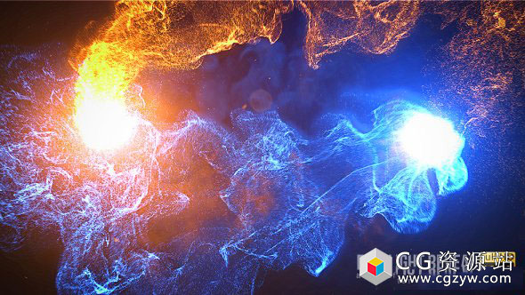 AE模板-震撼粒子光线碰撞电影游戏Logo文字展示 Epic Light Reveal