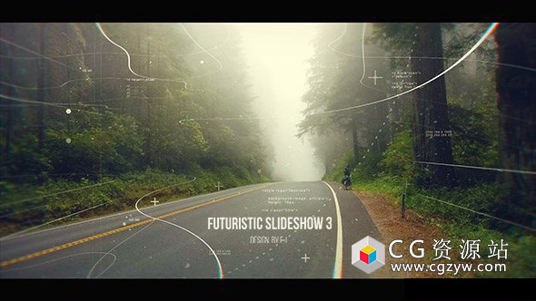 AE模板-大气科幻风格电影商业企业优雅图片幻灯片展示片头 Futuristic Slideshow 3 免费下载