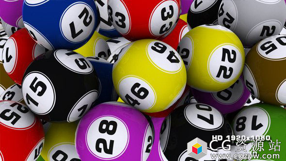 视频素材-台球掉落碰撞转场素材 Lotto Balls Transition 免费下载