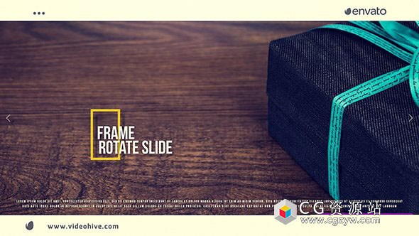 AE模板-优雅宣传片简洁相框相片翻转图片展示 Frame Rotate Slide 免费下载