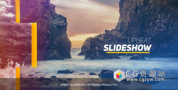 AE模板-现代简约图形切换幻灯片图片开场片头 Upbeat Opener 免费下载