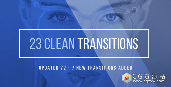 AE模板-23个简约图形切换公司企业转场动画 Clean Corporate Transitions 免费下载