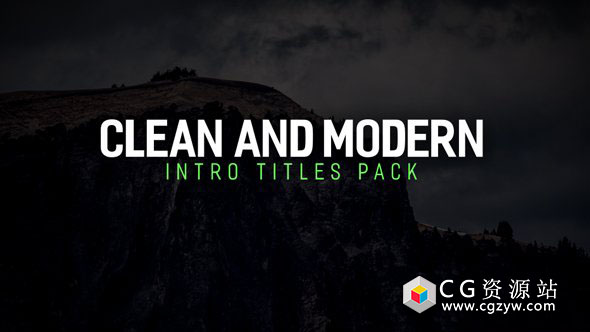 AE模板-优雅企业时尚抖动文字标题动画 Modern Intro Titles Pack 免费下载