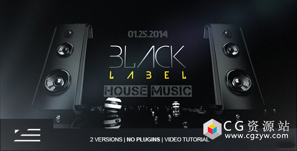 AE模板-晚会娱乐音响音乐俱乐部宣传片 Black Label Club Event Promo 免费下载