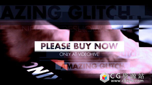 AE模板-公司宣传信号损坏动感照片视频快速展示片头 Amazing Glitch 免费下载