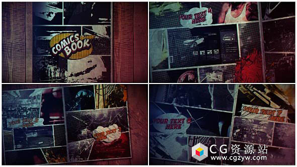 AE模板-超级英雄漫画视频包装宣传片 Comics Book 免费下载