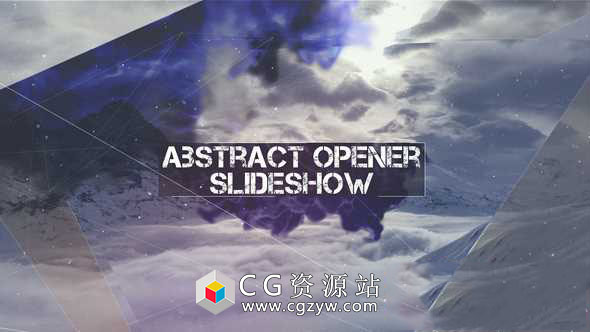 AE模板-图形遮罩水墨文字标题图片展示片头 Abstract Opener – Slideshow 免费下载