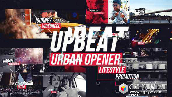 AE模板-现代动感城市宣传片街头艺术开场 Upbeat Dynamic Urban Opener 免费下载