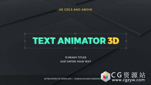 AE模板-3D字幕标题动画Text Animator 03- 3D Corporate Titles 免费下载