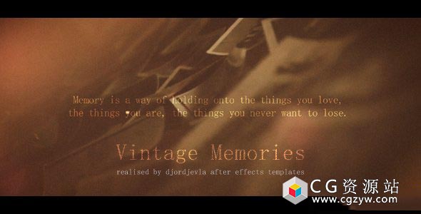AE模板-复古生活照片回忆照片相册图片展示片头 Vintage Memories 免费下载