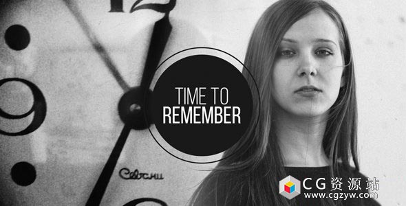 AE模板-优雅怀旧黑白回忆图片展示开场 Time to Remember 免费下载