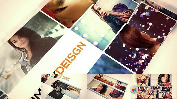 AE模板-优雅三维方块翻转图片展示 3D Cube Display 2 免费下载