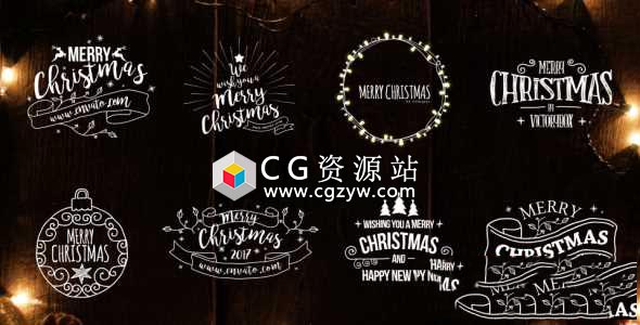AE模板-4K分辨率圣诞节文字标题动画 Christmas Titles 免费下载