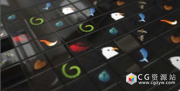 AE模板-E3D三维方块反射翻转Logo展示 Cube Logo Animation 2 免费下载