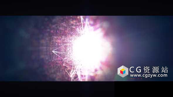 AE模板-三维粒子变形抽象线条Logo展示 Universe Opener 免费下载
