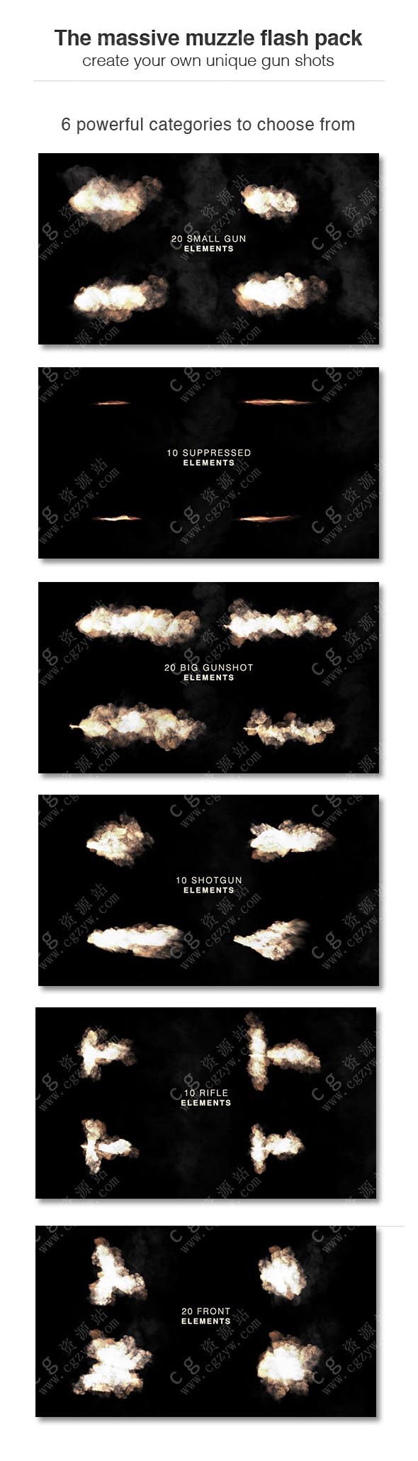 4K视频素材-102组动作枪战电影枪口火焰闪光特效 Muzzle Flash – Real Gun-图片2