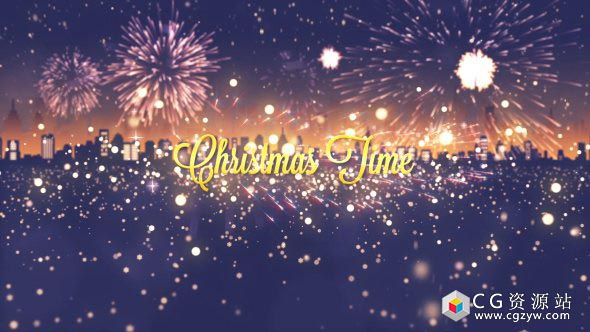 AE模板-2017圣诞快乐烟花粒子开场文字标题动画 Christmas Titles 免费下载