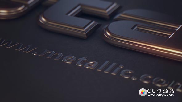 AE模板-暗黑金属字幕标题logo标志展示C4D工程 免费下载