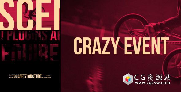 AE模板-运动的宣传片头体育包装视频展示 Crazy Event