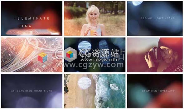 视频素材-120组4K高清小清新时尚浪漫婚礼镜头炫光叠加转场素材