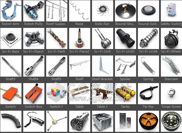 C4D模型预设-室内小工具物件The Pixel Lab Designers Pack