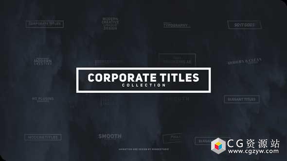 AE模板-商务公司企业字幕条文字标题动画 Corporate Titles Pack 免费下载