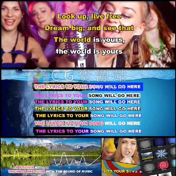 FCPX插件-90组卡拉OK字幕歌词唱词文字动画预设 PROKARAOKE