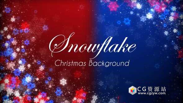 视频素材-雪花飘动圣诞节背景 Snowflake Christmas Event Sparkling Background