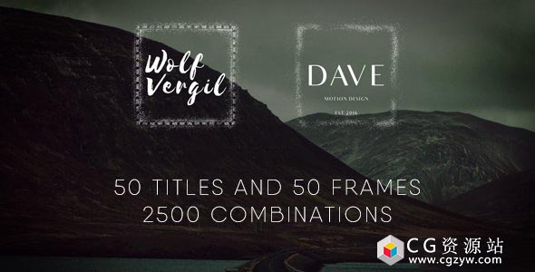 AE模板-50组文字标题+50个图形动画组合2500效果字幕动画Title Pack