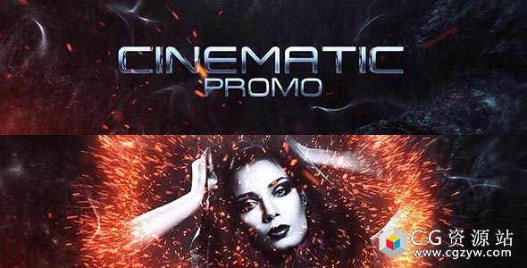 AE模板-震撼电影宣传预告片大气火星粒子特效图片视频开场