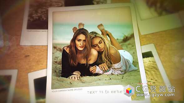 AE模板-周年纪念生日复古家庭照片墙相册展示 Instant Photo Slideshow 2 免费下载