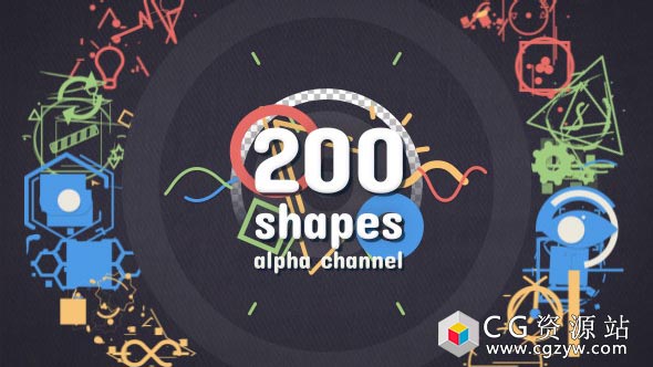 视频素材-213个创意MG卡通动漫动画图形元素包高清素材 Shape Elements Pack-图片1