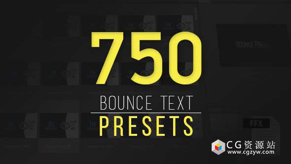 AE预设-750个缓入缓出MG动画弹性文字ffx预设合集Ultimatum Bounce