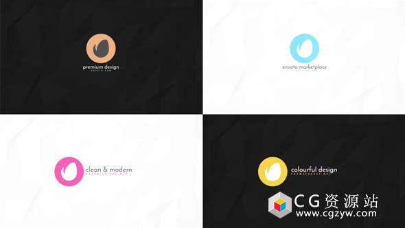 AE模板-简洁公司企业快速标志Logo变形动画 Logo ident 1 – Minimalist Intro 免费下载