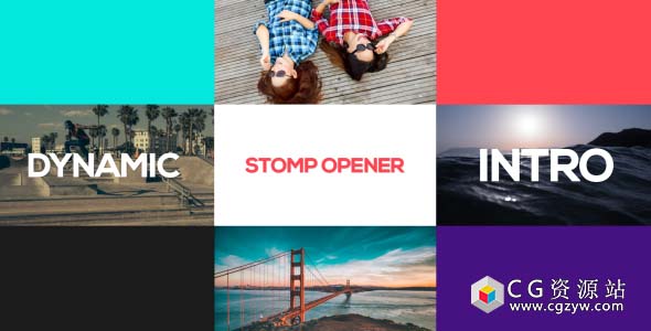 AE模板-时尚动感文字图片动态冲击展示开场 Typography Opener 免费下载