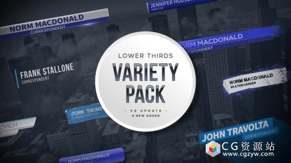 AE模板-现代化多种常用字幕条动画 Lower Thirds Variety Pack 免费下载