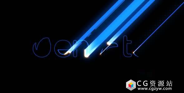 AE模板-高科技标志激光射线光描边Logo展示 Minimal Laser – Hi-Tech Logo Reveal