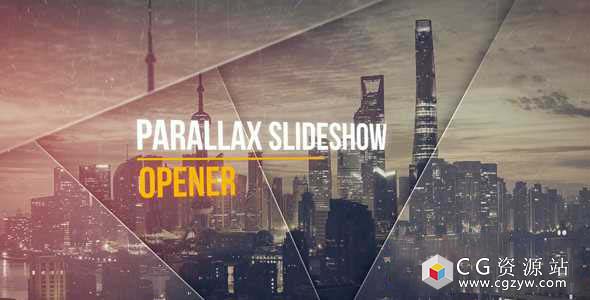 AE模板-图形分割遮罩图片视差视频动画Parallax-Slideshow 免费下载