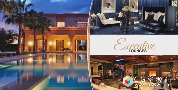 AE模板-度假村豪华幻灯片酒店房地产建筑楼房装修展示包装