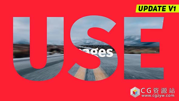 AE模板-公司促销动感文字标题排版图片展示片头 Typography Promo