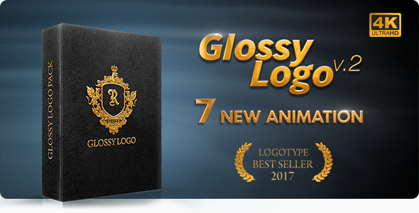 AE模板-光泽质感反射标志三维Logo动画 Glossy Logo Reflection Logo Loop 免费下载