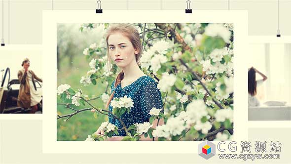 AE模板-摄影婚礼纪念日生日照片相册幻灯片展示slideshow 免费下载