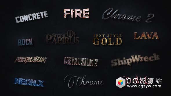 AE模板-电影特效开场3D文本样式电影预告片工具包