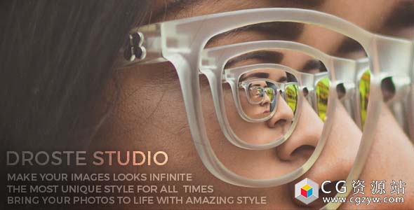 AE模板-螺旋状画中画镜头无限循环特效幻灯片动画