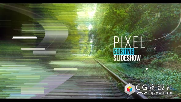 AE模板-创意像素错位视差旅行摄影图片展示片头 Inspire Pixel Sorting Slideshow