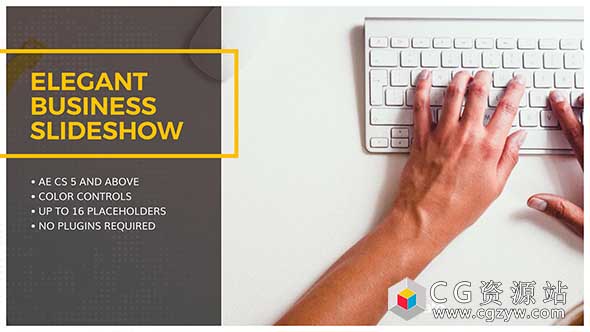 AE模板-优雅商务幻灯片企业视频宣传片头 Elegant Business Slideshow